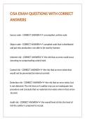 CISA EXAM QUESTIONS WITH CORRECT ANSWERS