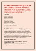 IELTS GENERAL TRAINING QUESTIONS &NewLine;AND CORRECT ANSWERS &lpar;VERIFIED &NewLine;ANSWERS&rpar; PLUS RATIONALES 2026 Q&A &NewLine;&vert; INSTANT DOWNLOAD PDF&period;