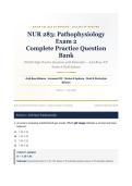 NUR 283 Pathophysiology Exam 2 Complete Question Bank Galen College of Nursing 2026&sol;2027 with Verified Answers & Detailed Rationales&NewLine;&NewLine;