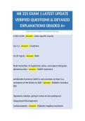NR 325 EXAM 1 LATEST UPDATE VERIFIED QUESTIONS & DETAILED EXPLANATIONS  GRADED A&plus;
