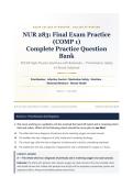 NUR 283 Final Exam COMP 1 Complete Question Bank Galen College of Nursing 2026&sol;2027 with Verified Answers & Detailed Rationales&NewLine;&NewLine;