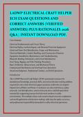 LADWP ELECTRICAL CRAFT HELPER &NewLine;ECH EXAM QUESTIONS AND &NewLine;CORRECT ANSWERS &lpar;VERIFIED &NewLine;ANSWERS&rpar; PLUS RATIONALES 2026 &NewLine;Q&A &vert; INSTANT DOWNLOAD PDF&period; 