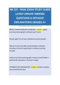 NR 325 - FINAL EXAM STUDY GUIDE LATEST UPDATE VERIFIED QUESTIONS & DETAILED EXPLANATIONS GRADED A&plus;