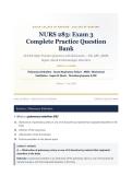 NURS 283 Exam 3 Complete Question Bank Galen College of Nursing 2026&sol;2027 with Verified Answers & Detailed Rationales&NewLine;&NewLine;