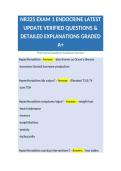 NR325 EXAM 1 ENDOCRINE LATEST UPDATE VERIFIED QUESTIONS & DETAILED EXPLANATIONS GRADED A&plus;