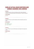 CARN-AP ACTUAL EXAM QUESTIONS AND CORRECT ANSWERS 100&percnt; VERIFIED
