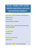 NR 325 - NEURO LATEST UPDATE VERIFIED QUESTIONS & DETAILED EXPLANATIONS GRADED A&plus;