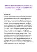 2026 Evolve HESI Fundamentals Exam &lpar;Versions 1&comma; 2 & 3&rpar; &vert; Complete Questions and Guide Answers&comma; 100&percnt; Verified Graded A&plus;