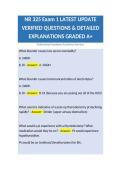 NR 325 Exam 1 LATEST UPDATE VERIFIED QUESTIONS & DETAILED EXPLANATIONS GRADED A&plus; PACKAGE DEAL