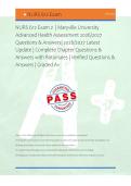 NURS 612 EXAM 3 MARYVILLE ADVANCED HEALTH ASSESSMENT EXAM 3 NEWEST 2025&sol;2026 ACTUAL EXAM 120 QUESTIONS AND CORRECT DETAILED ANSWERS WITH RATIONALES &lpar;VERIFIED ANSWERS&rpar; &vert;ALREADY GRADED A&plus;