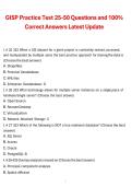 GISP Practice Test 25-50 Questions and 100&percnt; Correct Answers Latest Update