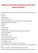 GISP Exam Questions and Revised Answers&comma; Latest Update&comma; 2026&sol;2027 Exam Preparation Material