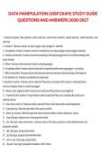 GISP Data Manipulation Study Guide Questions and Answers&comma; 2026&sol;2027 Exam Preparation Material