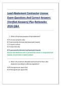 California Lead Abatement Certification Exam 2026 &vert; Practice Questions & Answers