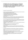 TFE 800&period;41 Interactive Field Experiences in Planning Learning Part 1 Actual Exam 2026&sol;2027 &vert; Complete Exam-Style Questions with Detailed Rationales &vert; Graded A&plus; Verified &ndash; Pass Guaranteed