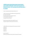 Suffolk County Home Improvement License Exam &vert; Latest Update 2026&sol;2027 &vert; 200 Practice Questions & Detailed Answers &vert; HIC Licensing Prep with Rationales &vert; A&plus; Graded