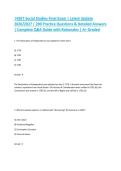 HiSET Social Studies Final Exam &vert; Latest Update 2026&sol;2027 &vert; 200 Practice Questions & Detailed Answers &vert; Complete Q&A Guide with Rationales &vert; A&plus; Graded