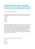 California CSLB C10 Electrical Exam &vert; Latest Update 2026&sol;2027 &vert; 200 Practice Questions & Detailed Answers &vert; Contractor License Prep with Rationales &vert; A&plus; Graded