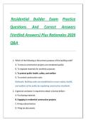 Residential Builder Exam 2026 &vert; Practice Questions & Correct Answers