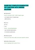 KAISER EKG COMPLETE EXAMINATION&NewLine;TEST QUESTIONS WITH VERIFIED&NewLine;SOLUTIONS