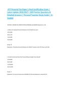 ATT Personal Tax Paper 1 Final Certification Exam &vert; Latest Update 2026&sol;2027 &vert; 200 Practice Questions & Detailed Answers &vert; Personal Taxation Study Guide &vert; A&plus; Graded