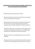 ANTEPARTUM CARE UNFOLDING REASONING CERTIFICATION&NewLine;EVALUATION QUESTIONS AND ANSWERS