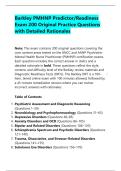 Barkley PMHNP Predictor&sol;Readiness &NewLine;Exam 200 Original Practice Questions &NewLine;with Detailed Rationales 