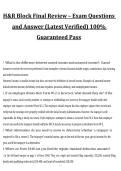 H&R Block Final Review Exam Questions and Verified Answers&comma; Latest Version&comma; 2027&sol;2028 Exam Preparation Material