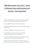 H&R Block Income Tax Course Certification Exam Questions and Answers&comma; 2027&sol;2028 Exam Preparation Material