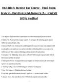 H&R Block Income Tax Course Final Exam Review Questions and Answers&comma; A&plus; Rated&comma; 2027&sol;2028 Exam Preparation Material