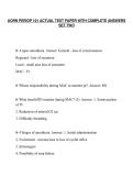 AORN PERIOP 101 ACTUAL TEST PAPER WITH COMPLETE ANSWERS&NewLine;SET TWO
