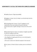 AORN PERIOP 101 ACTUAL TEST PAPER WITH COMPLETE ANSWERS