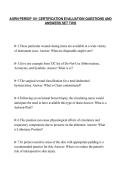 AORN PERIOP 101 CERTIFICATION EVALUATION QUESTIONS AND&NewLine;ANSWERS SET TWO