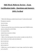H&R Block Midterm Review Exam Certification Guide Questions and Answers&comma; 2027&sol;2028 Exam Preparation Material