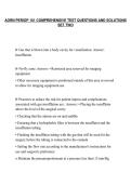 AORN PERIOP 101 COMPREHENSIVE TEST QUESTIONS AND SOLUTIONS&NewLine;SET TWO