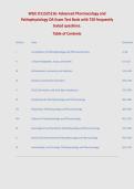 WGU D115&sol;D116&colon; Advanced Pharmacology and&NewLine;Pathophysiology OA Exam Test Bank with 720 frequently&NewLine;tested questions&period;&NewLine;Table of Contents