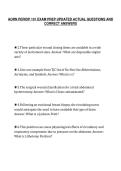 AORN PERIOP 101 EXAM PREP UPDATED ACTUAL QUESTIONS AND&NewLine;CORRECT ANSWERS