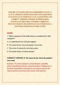 NUR 6001 ADVANCED HEALTH ASSESSMENT EXAM 1-3 ACTUAL 2026&sol;2027 & HIGH YIELD PRACTICE QUESTIONS ACCURATE EXAM COMPLETE ACTUAL QUESTIONS AND CORRECT VERIFIED ANSWERS WITH DETAILED RATIONALES &lpar;RELIABLE ANSWERS&rpar; CURRENTLY UPDATED VERSION 2026 EDITION &vert;GUARANTE