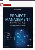 Test Bank &ndash; Project Management in Practice 7th Ed&period; &lpar;Meredith & Shafer&rpar; &vert; Verified PDF &vert; 8 Chapters Complete