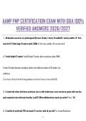 AANP FNP Certification Exam Study Guide&colon; Verified Questions and Correct Solutions with Clinical Pearls for Family Nurse Practitioner Board Review&NewLine;&NewLine;