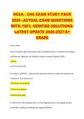 HCCA CHC Exam &ndash; Certified in Healthcare Compliance Practice Questions with Verified Answers &vert; 2024 Actual Exam Study Guide&NewLine;&NewLine;