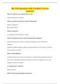 Bio 110 Question with Verified Correct&NewLine;Answers