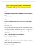 C808 Important Definitions and Concepts&NewLine;Questions with Verified Correct Answers