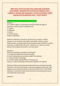 PERRY REAL ESTATE COLLEGE FINAL EXAM 2026 QUESTIONS  &NewLine;AND CORRECT ANSWERS WITH DETAILED RATIONALES EACH &vert; &NewLine;CURRENTLY TESTING AND FREQUENTLY TESTED QUESTIONS&vert; EXPERT &NewLine;VERIFIED FOR GUARANTEED PASS &vert; LATEST UPDATE 