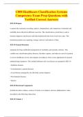 C808 Healthcare Classification Systems&NewLine;Competency Exam Prep Questions with&NewLine;Verified Correct Answers