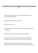 AP CHEMISTRY TEST PAPER QUESTIONS AND SOLUTIONS GRADED A&NewLine;A&plus;