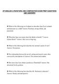 AP ENGLISH LITERATURE AND COMPOSITION EXAM PREP QUESTIONS&NewLine;AND ANSWERS