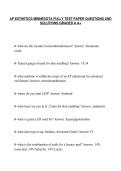 AP ESTHETICS MINNESOTA FULLY TEST PAPER QUESTIONS AND&NewLine;SOLUTIONS GRADED A A&plus;