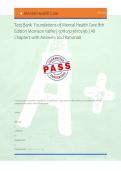 Test Bank  Foundations of Mental Health Care 8th &NewLine;Edition Morrison Valfre &vert; 9780323810296 &vert; All &NewLine;Chapters with Answers and Rationals 