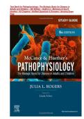 Test Bank for Pathophysiology&colon; The Biologic Basis for Disease in&NewLine;Adults and Children &ndash; 9th Edition &ndash; Kathryn L&period; McCance & Sue E&period;&NewLine;Huether &vert; All Chapters &vert; Verified Questions & Answers &vert; Nursing Exam&NewLine;Prep&NewLine;